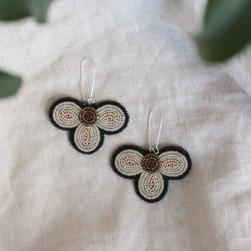 Three Petal Earrings | Opal Rose