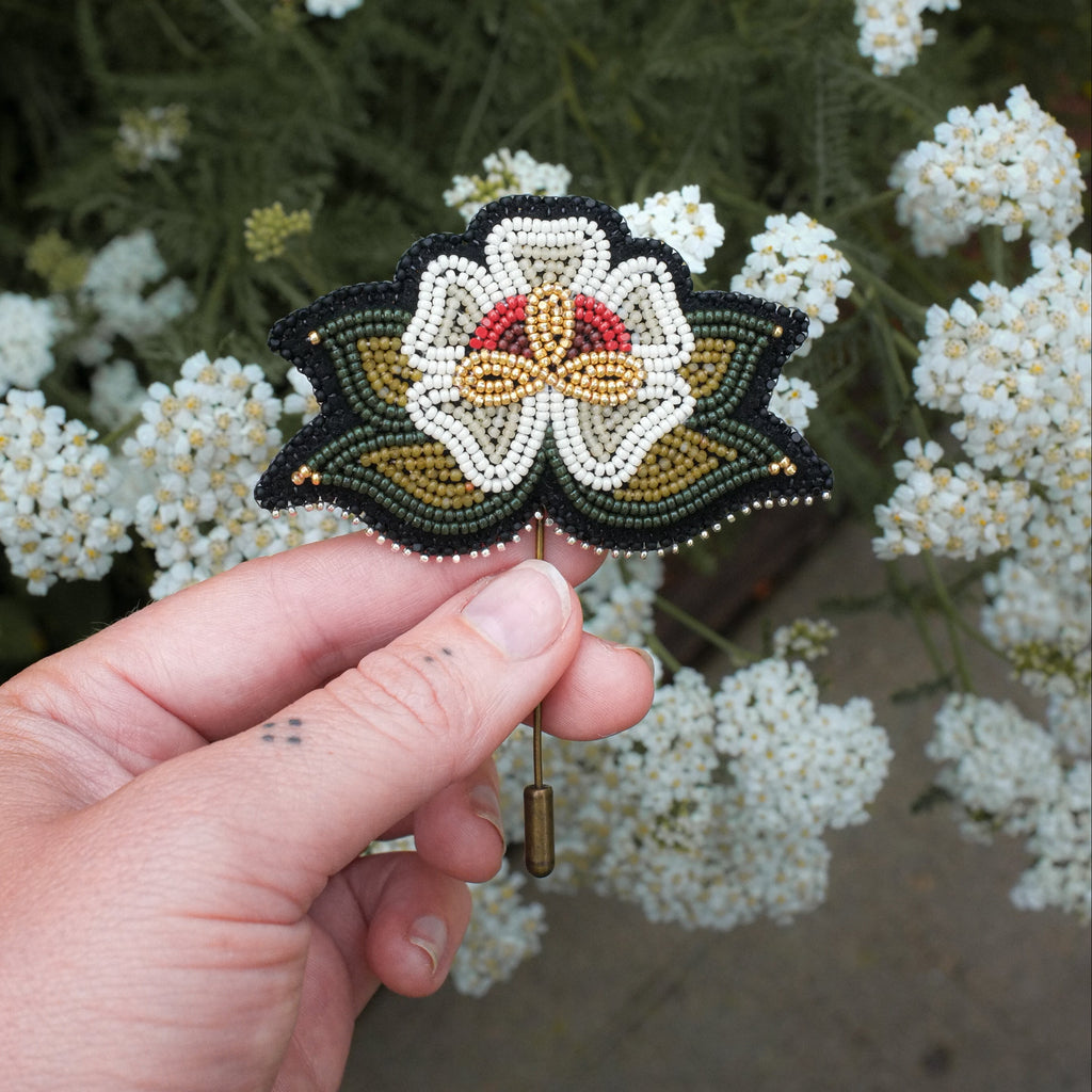 Rose Pin | White