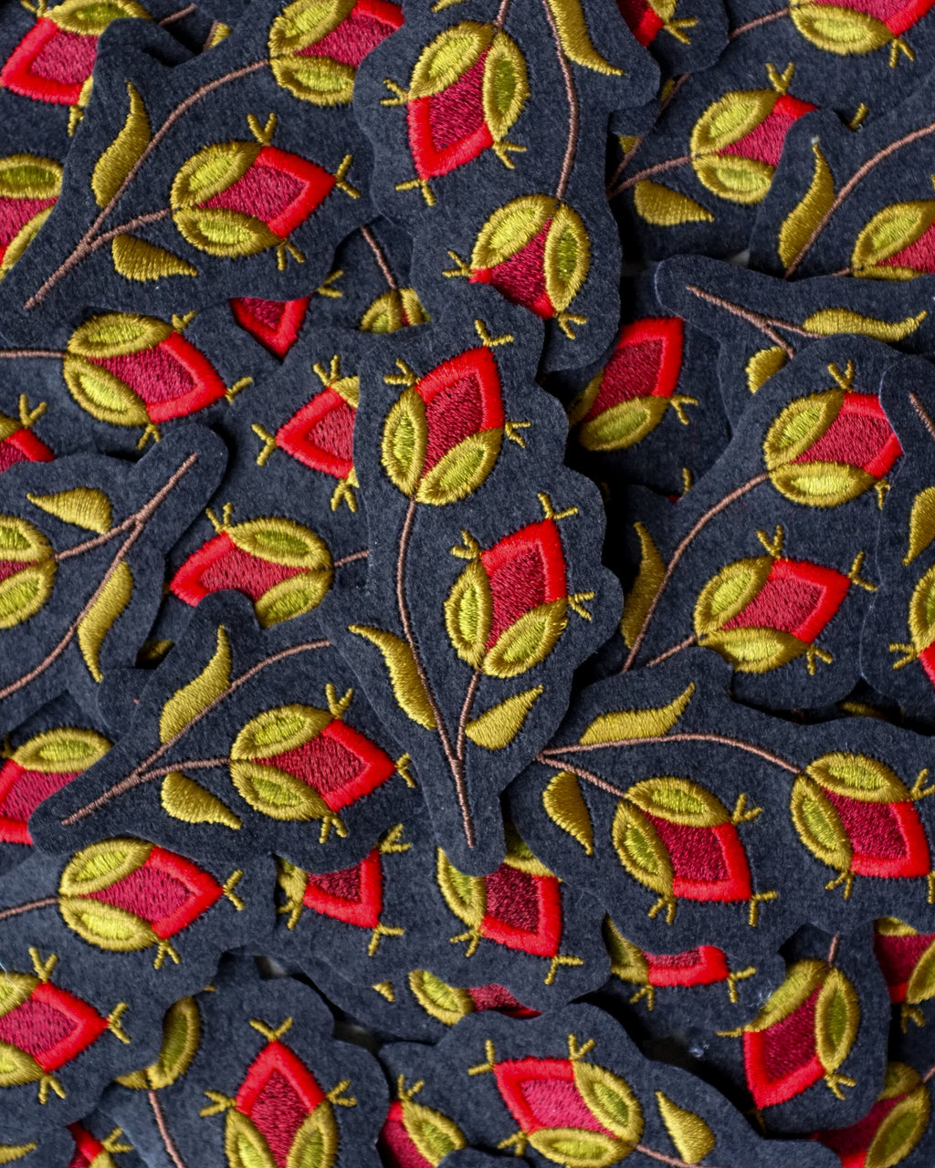 Rose Buds Embroidered Patch