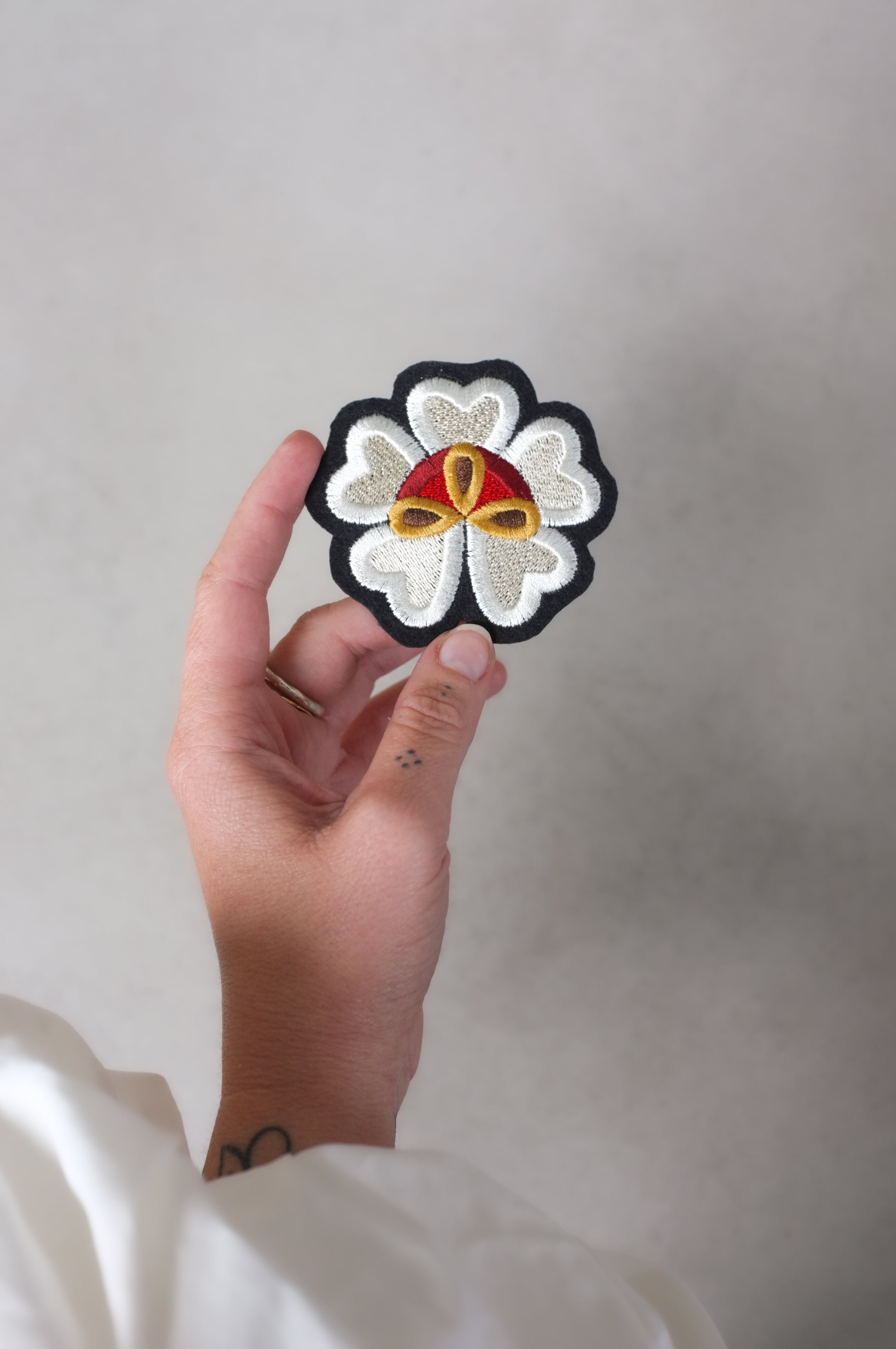 Rose Embroidered Patch